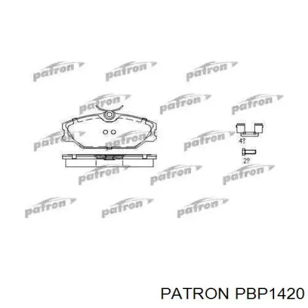 PBP1420 Patron колодки тормозные передние дисковые