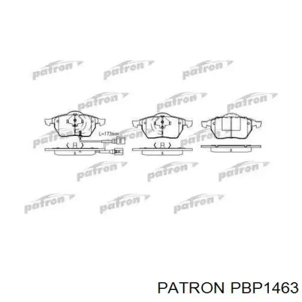 Колодки тормозные передние дисковые PATRON PBP1463