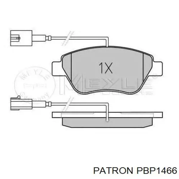 Передние тормозные колодки PBP1466 Patron