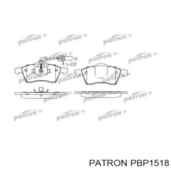 Передние тормозные колодки PBP1518 Patron