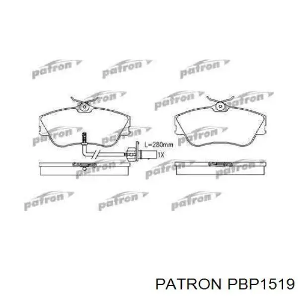 Передние тормозные колодки PBP1519 Patron