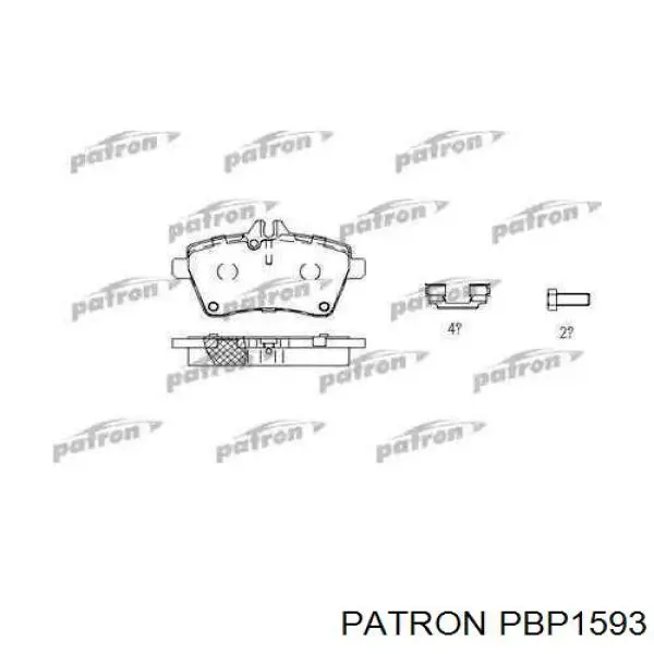 PBP1593 Patron колодки тормозные передние дисковые