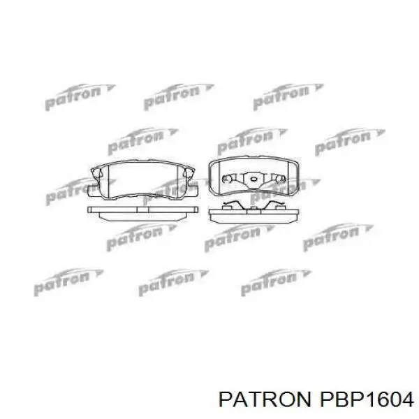 PBP1604 Patron колодки тормозные задние дисковые