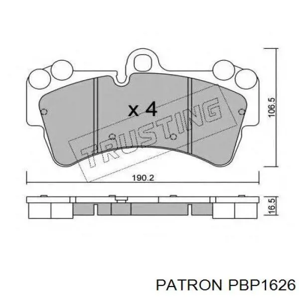 Колодки Patron PBP1626 цена, от 64.26 USD