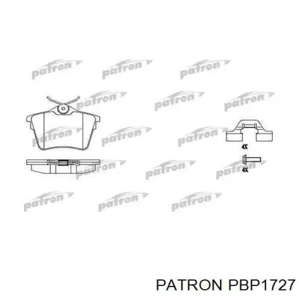 Задние тормозные колодки PBP1727 Patron