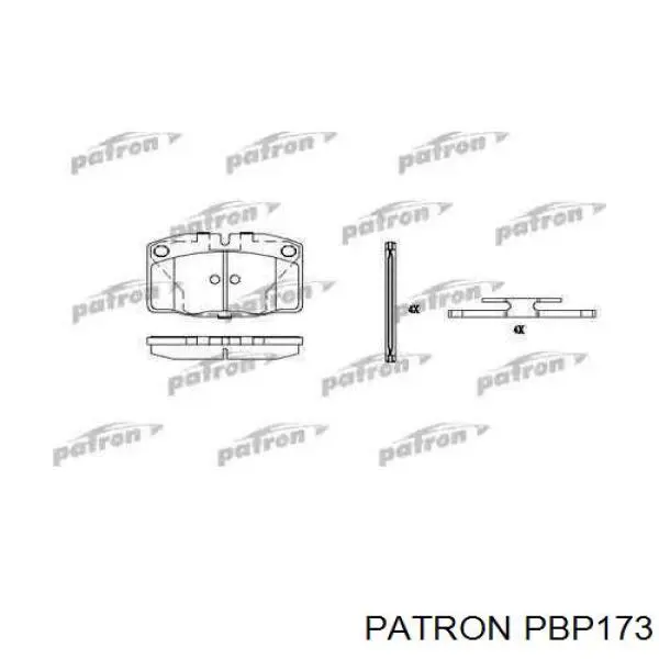 PBP173 Patron колодки тормозные передние дисковые