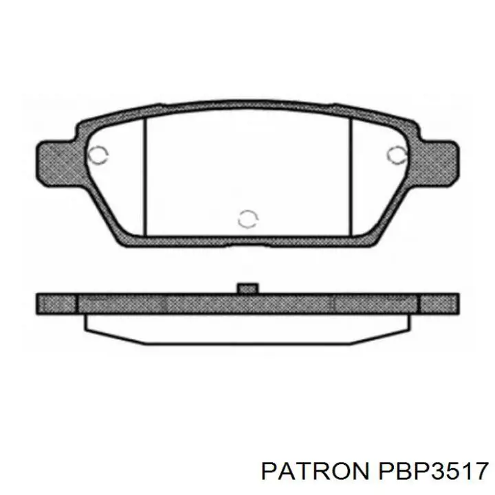 PBP3517 Patron колодки тормозные задние дисковые