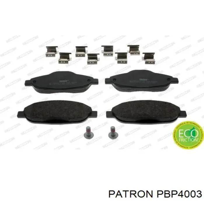 PBP4003 Patron колодки тормозные передние дисковые