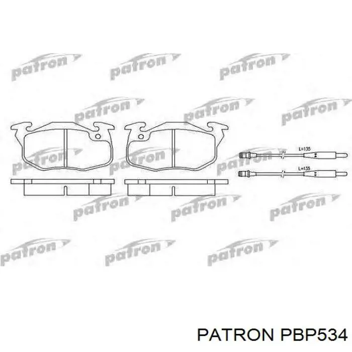 PBP534 Patron колодки тормозные передние дисковые