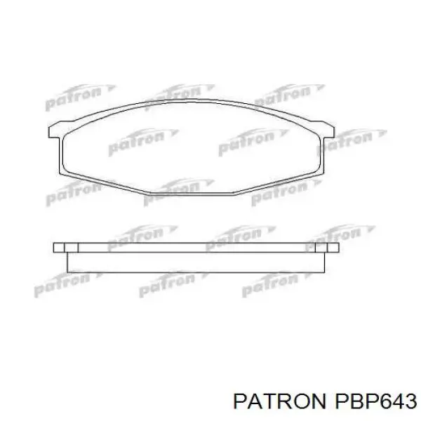 Передние тормозные колодки PBP643 Patron