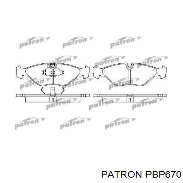 Передние тормозные колодки PBP670 Patron