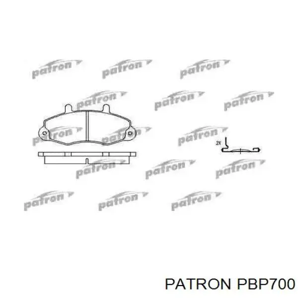 PBP700 Patron колодки тормозные передние дисковые