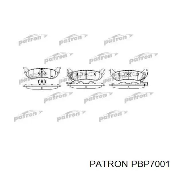 Задние тормозные колодки PBP7001 Patron