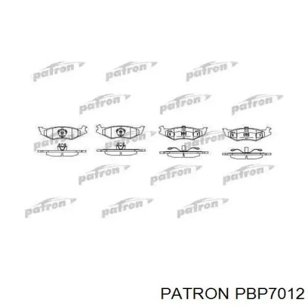 Задние тормозные колодки PBP7012 Patron