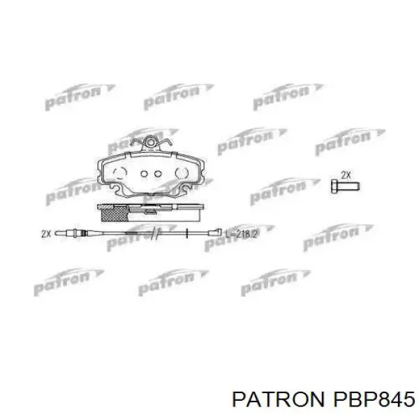 PBP845 Patron колодки тормозные передние дисковые