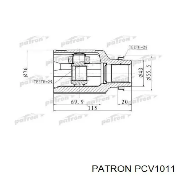  ШРУС внутренний передний правый Mazda Premacy 