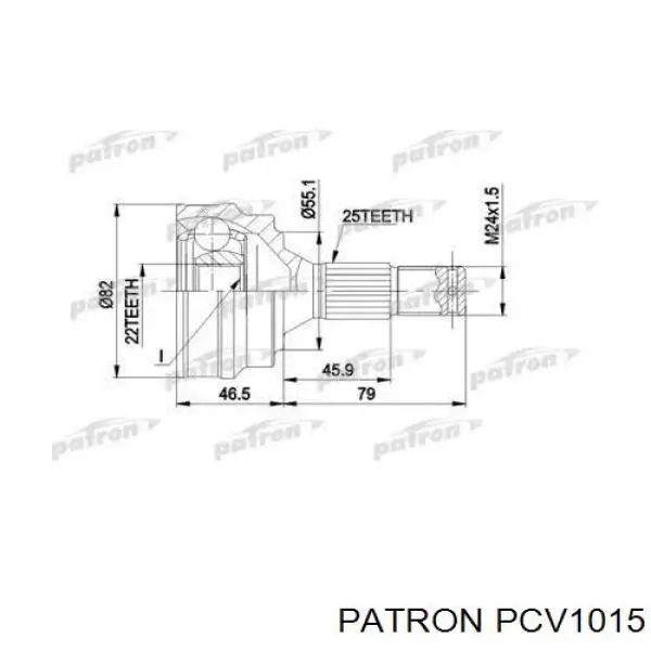 PCV1015 Patron шрус наружный передний
