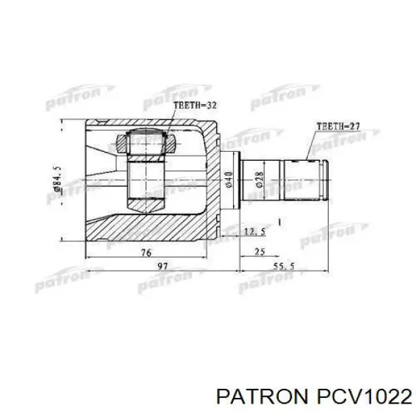 ШРУС наружный передний PCV1022 Patron