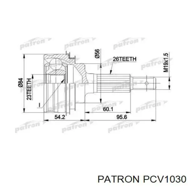 ШРУС наружный передний PCV1030 Patron