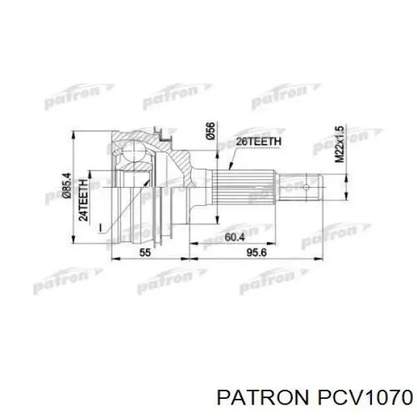 PCV1070 Patron шрус наружный передний