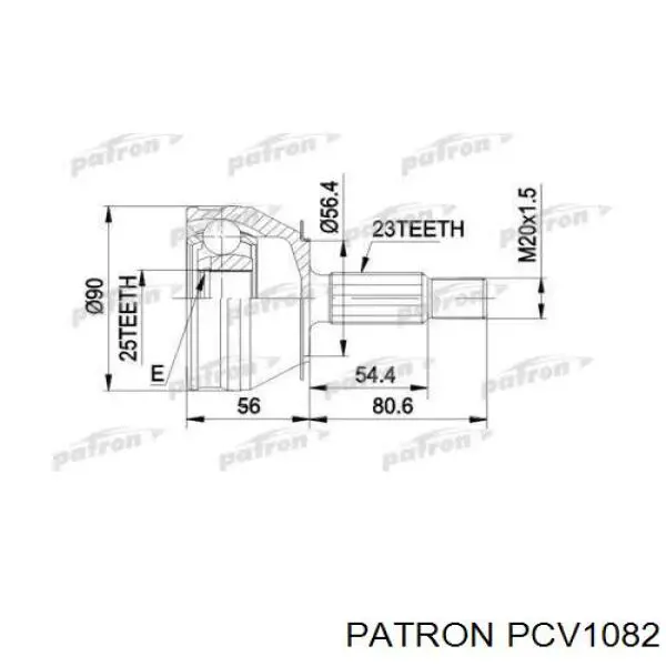 PCV1082 Patron шрус наружный передний