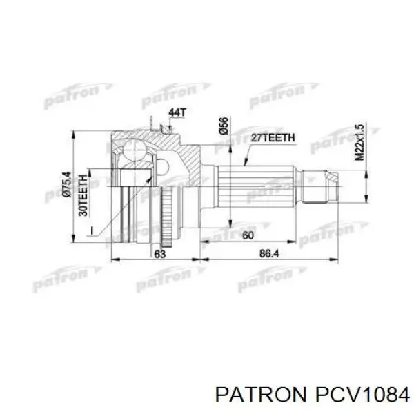 ШРУС наружный передний PCV1084 Patron