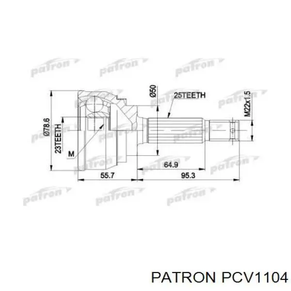 PCV1104 Patron шрус наружный передний