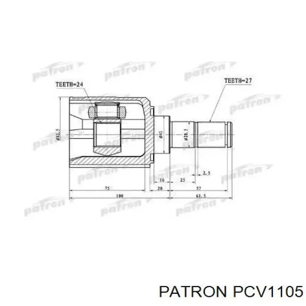 ШРУС внутренний передний TPS005569 TPS