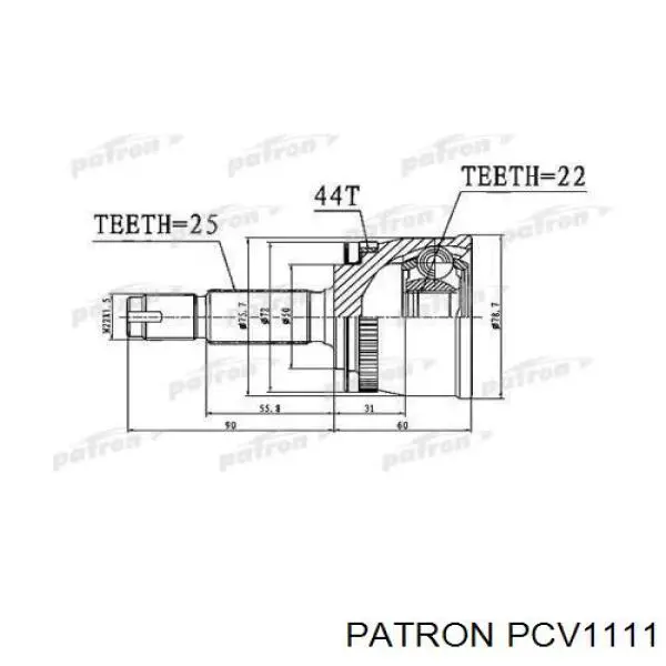 ШРУС наружный передний PCV1111 Patron