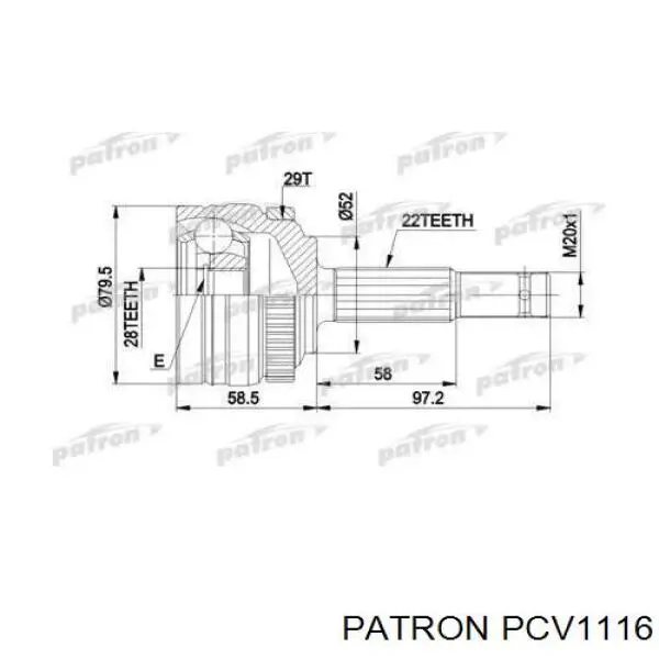 ШРУС наружный передний 0021429 GKN-Spidan