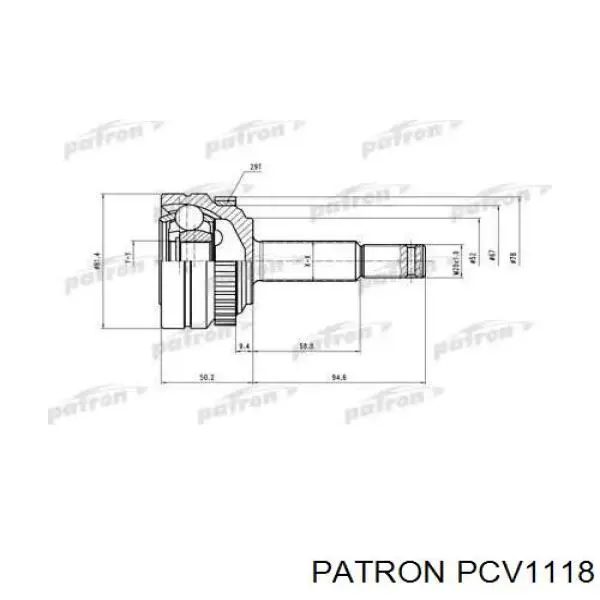 ШРУС наружный передний PCV1118 Patron