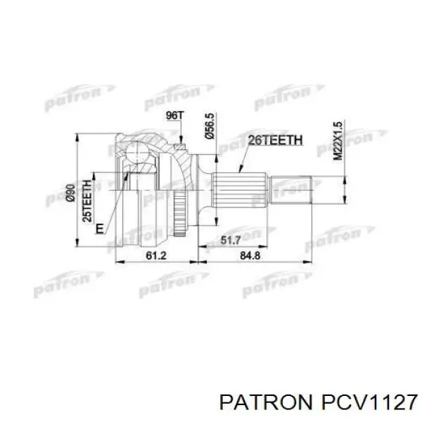 PCV1127 Patron шрус наружный передний