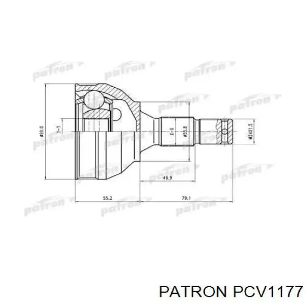 PCV1177 Patron шрус наружный передний
