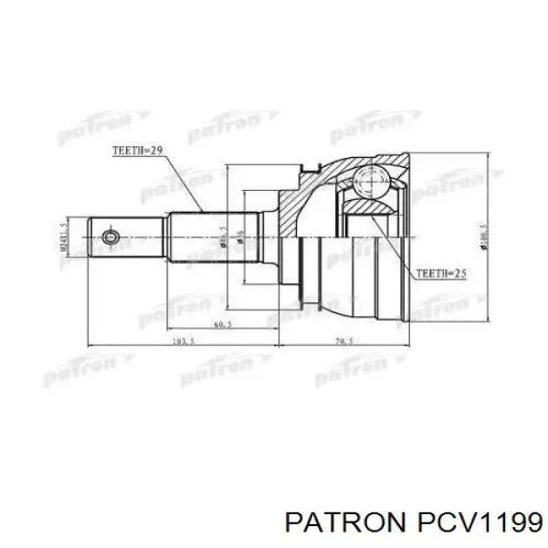 ШРУС наружный передний PCV1199 Patron