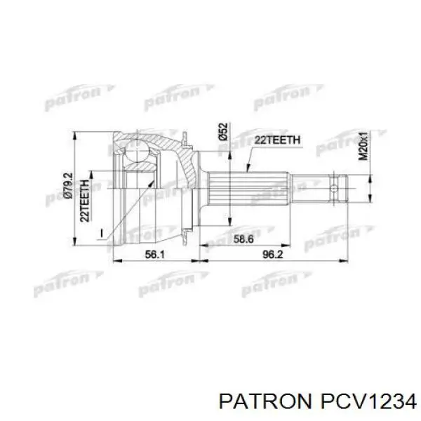 ШРУС наружный передний PCV1234 Patron