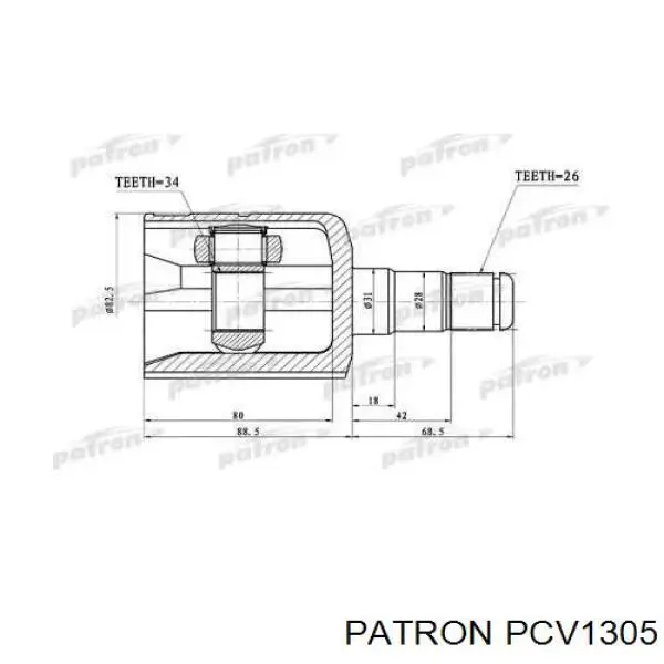 PCV1305 Patron шрус внутренний передний