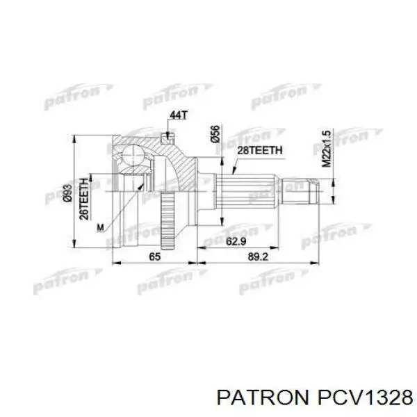 PCV1328 Patron шрус наружный передний