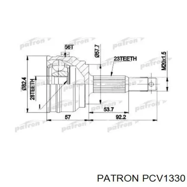 ШРУС наружный передний BB2418 Posterparts
