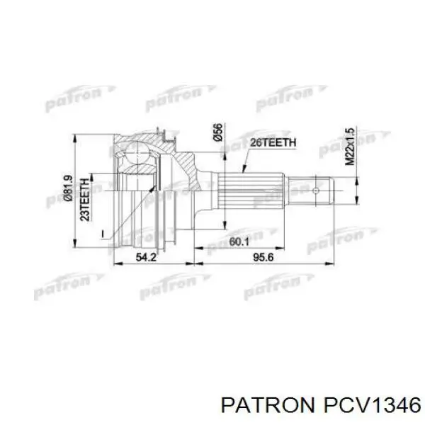 ШРУС наружный передний PCV1346 Patron