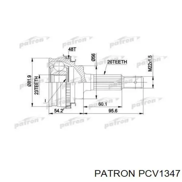 ШРУС наружный передний PCV1347 Patron