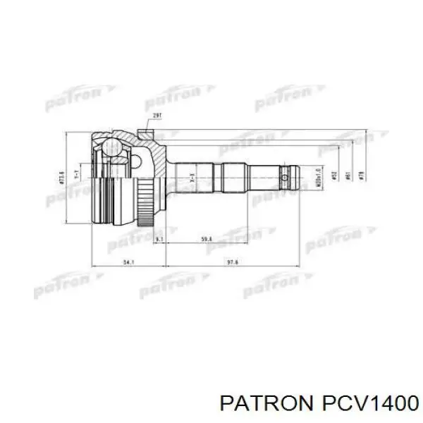 PCV1400 Patron шрус наружный передний