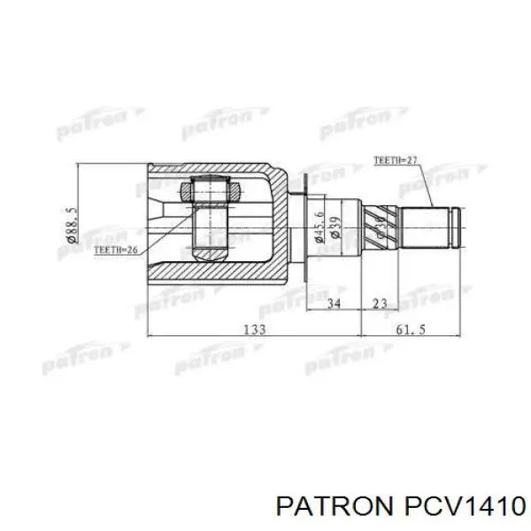 PCV1410 Patron шрус внутренний передний