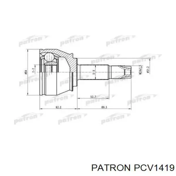 PCV1419 Patron шрус наружный передний