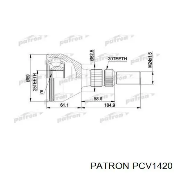 ШРУС наружный передний PCV1420 Patron