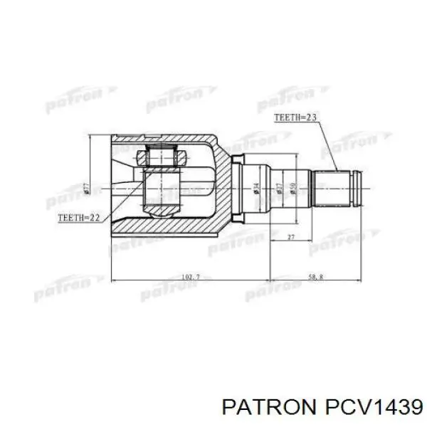 PCV1439 Patron шрус внутренний передний