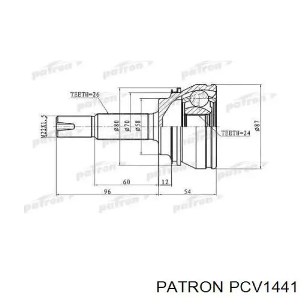 ШРУС наружный передний PCV1441 Patron