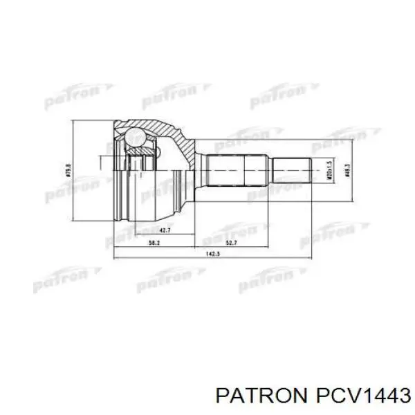 ШРУС наружный передний PCV1443 Patron