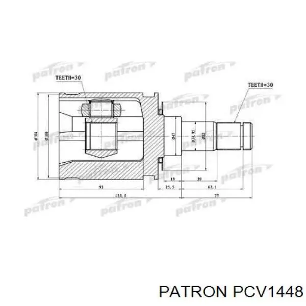 ШРУС внутренний передний CV1611 Matomi