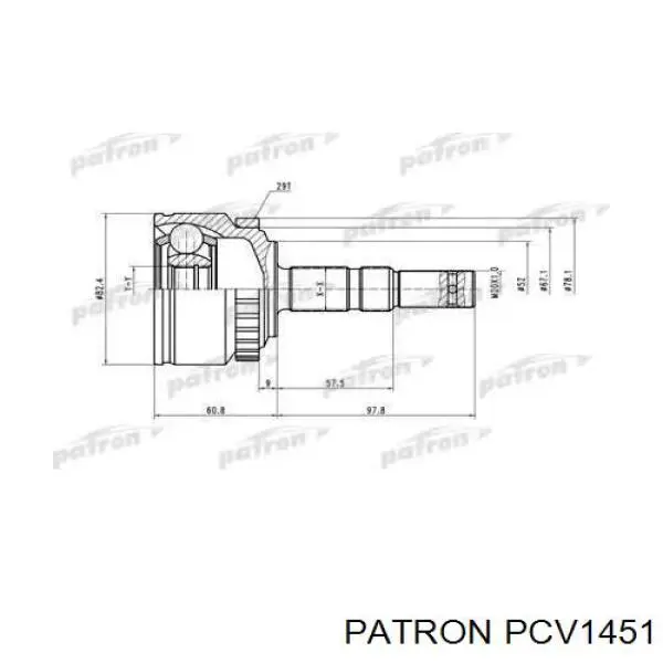 ШРУС наружный передний PCV1451 Patron