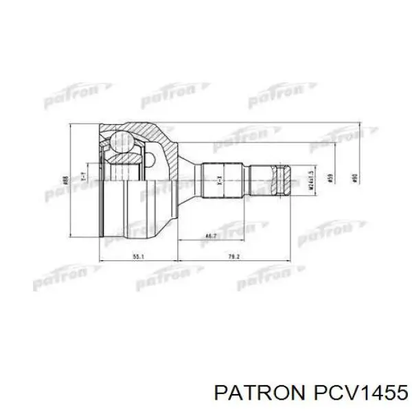 Полуось (привод) передняя левая PCV1455 Patron